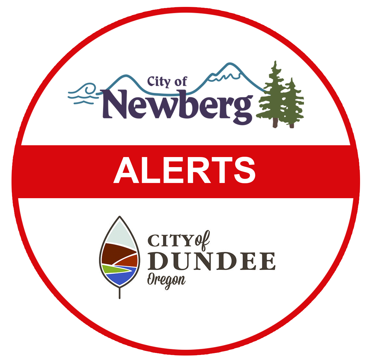 newberg dundee alerts logo 2-red
